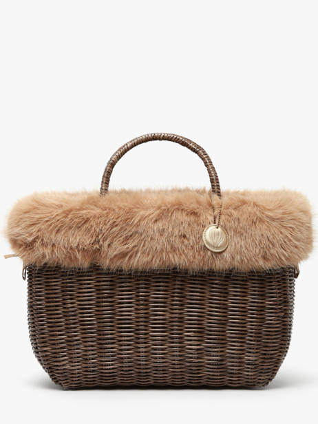 Handtas Doudou Le voyage en panier Bruin doudou L