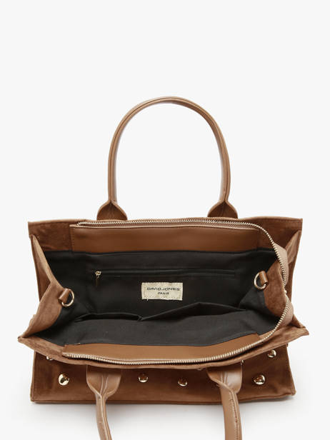 Handtas A4 Formaat Stud David jones Bruin stud CM7868 ander zicht 3