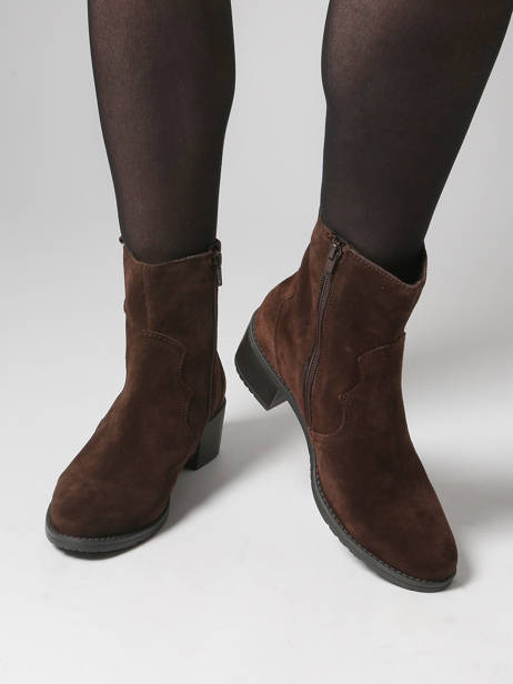 Enkellaarsjes Met Hak Uit Leder Tt. bagatt Bruin women 14006100 ander zicht 1