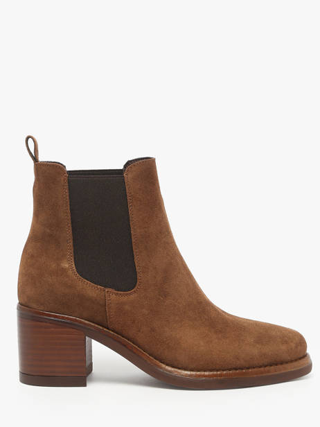 Enkellaarsjes Met Hak Uit Leder Alpe Bruin women 55311103