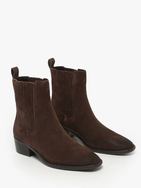 Enkellaarsjes Uit Leder Inuovo Bruin women E07001 ander zicht 1