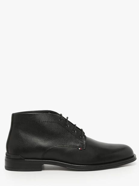 Enkelhoge Stadsschoenen Uit Leder Tommy hilfiger Zwart men 5697BDS