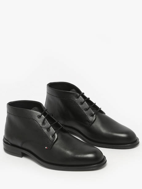 Enkelhoge Stadsschoenen Uit Leder Tommy hilfiger Zwart men 5697BDS ander zicht 1