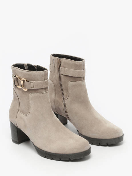 Enkellaarsjes Met Hak Uit Leder Gabor Grijs women 39 ander zicht 1