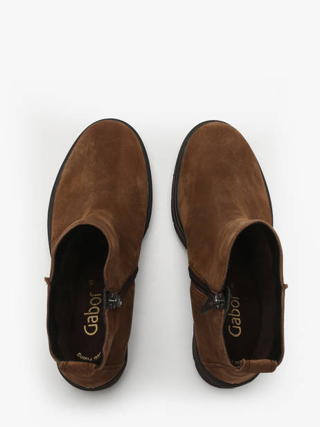 Enkellaarsjes Met Hak Uit Leder Gabor Bruin women 14 ander zicht 3