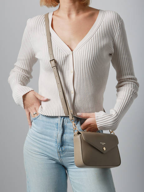 Cross Body Tas Saffiano David jones Beige saffiano 5 ander zicht 1