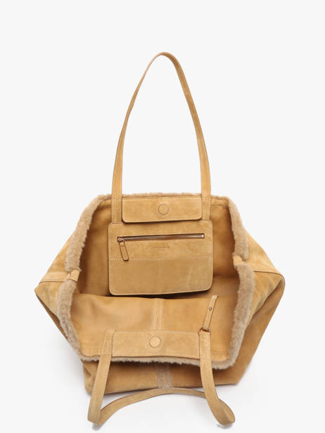 Schoudertas Cabas Leder Vanessa bruno Bruin cabas 10V40873 ander zicht 3