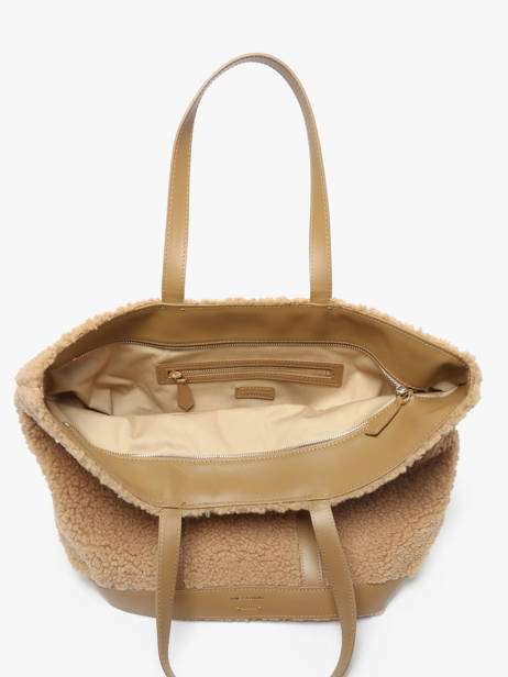 Schoudertas Le Cabas L Shearling En Leder Vanessa bruno Bruin cabas 15V40409 ander zicht 3