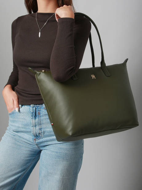 Schoudertas Popette Nylon Tommy hilfiger Groen popette AW17705 ander zicht 1
