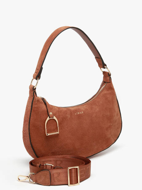 Schoudertas Altesse Suede Leder Etrier Bruin altesse suede EASU017M ander zicht 2