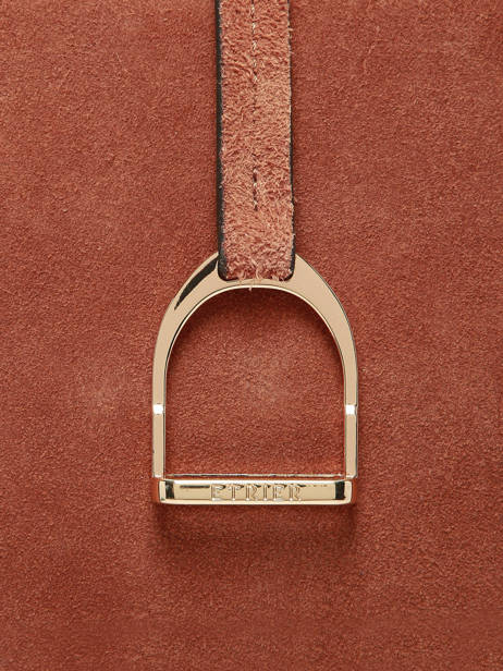 Schoudertas Altesse Suede Leder Etrier Bruin altesse suede EASU017M ander zicht 5