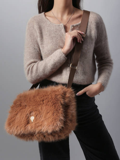 Cross Body Tas Doudou Le voyage en panier Bruin doudou AHP266 ander zicht 1