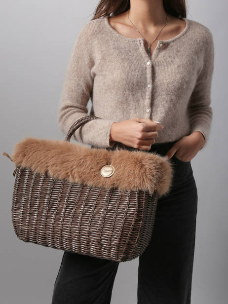 Handtas Doudou Le voyage en panier Bruin doudou L ander zicht 1