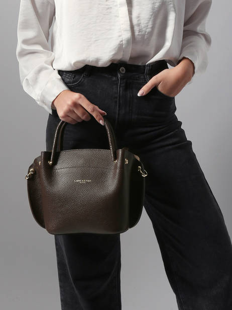 Handtas Foulonné Double Leder Lancaster Bruin foulonne double louisa 18 ander zicht 1