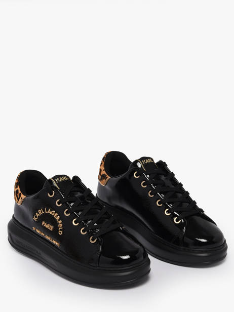 Sneakers Uit Leder Karl lagerfeld Zwart women KL62539J ander zicht 1