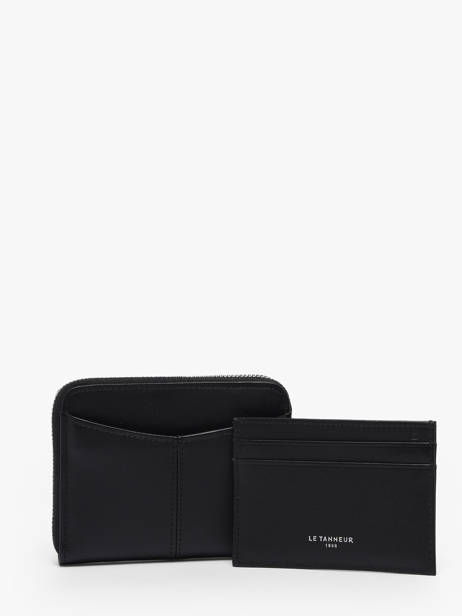 Portemonnee Met Kaarthouder Leder Le tanneur Zwart charlotte TOTT3110 ander zicht 3
