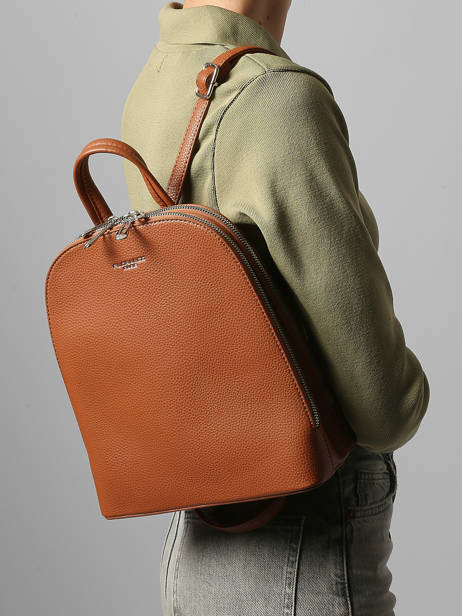 Rugzak Miniprix Bruin grained F2547 ander zicht 1