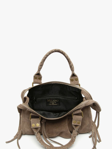 Cross Body Tas Velvet Leder Milano Bruin velvet VE24093 ander zicht 3