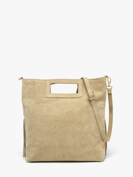 Cross Body Tas Velvet Milano Beige velvet VE25091 ander zicht 4