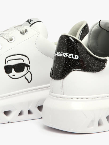 Sneakers Kapri Kite Uit Leder Karl lagerfeld Wit women KL64525 ander zicht 2