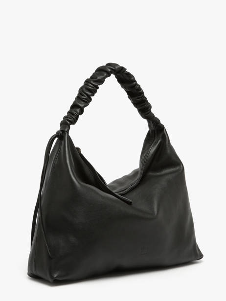 Schoudertas Leather Leder Biba Zwart leather KIB1L ander zicht 2