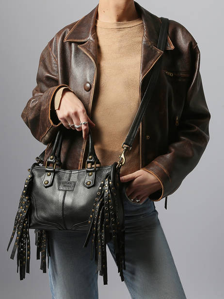 Cross Body Tas Dakota Eyelet Leder Basilic pepper Zwart dakota eyelet BDAE72 ander zicht 1