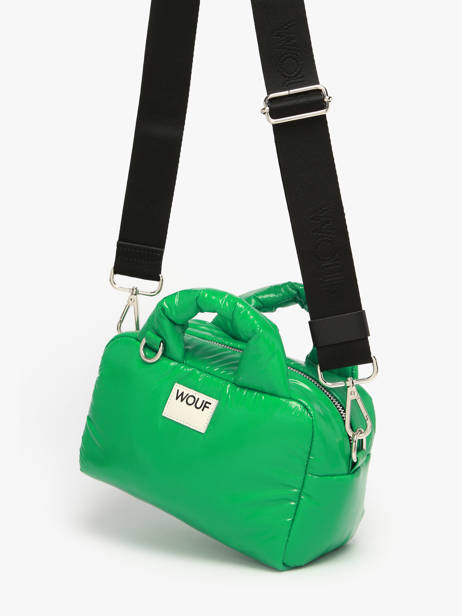 Cross Body Tas Glossy Gerecycleerd Polyester Wouf Groen glossy BB250027 ander zicht 2