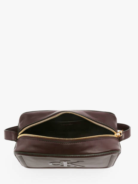 Cross Body Tas Bold Monogram Calvin klein jeans Bruin bold monogram 4F3220G ander zicht 3