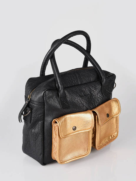 Handtas Dandy Doré Leder Paul marius Zwart dore F9774-3 ander zicht 4