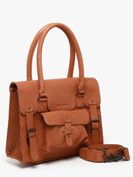 Shoppingtas Vintage Leder Paul marius Bruin vintage M ander zicht 2