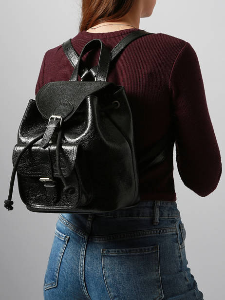 Rugzak Eclipte Leder Paul marius Zwart eclipse BAROUECL ander zicht 1