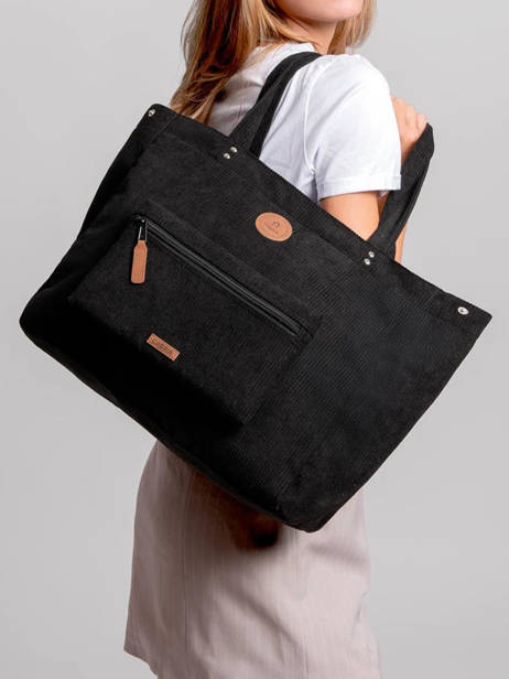 Schoudertas A4 Formaat Adventurer Gerecycleerd Polyester Cabaia Zwart adventurer TOTEBAGL ander zicht 1