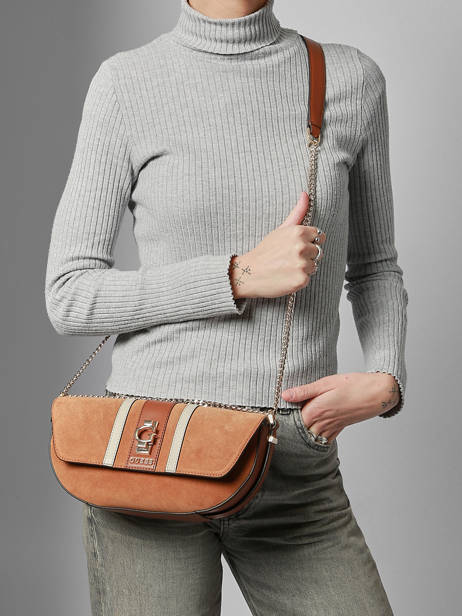 Cross Body Tas Erenia Leder Guess Bruin erenia SB783821 ander zicht 1