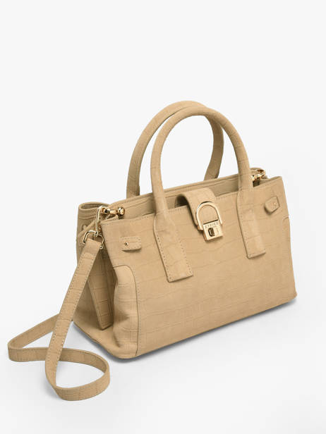 Handtas S Equestre Croco Leder Etrier Beige equestre croco EEQC142S ander zicht 2