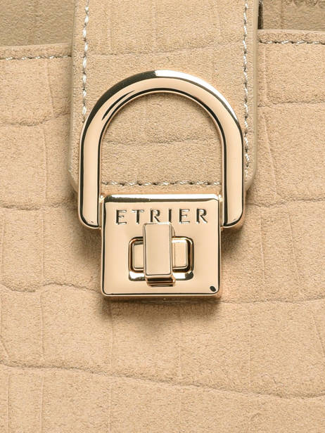 Handtas S Equestre Croco Leder Etrier Beige equestre croco EEQC142S ander zicht 5