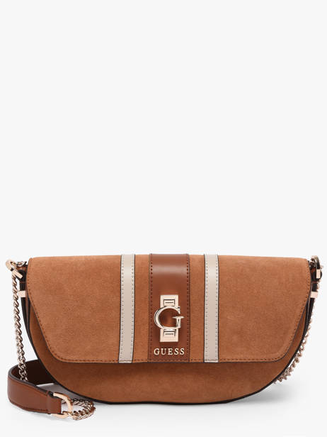 Cross Body Tas Erenia Leder Guess Bruin erenia SB783821