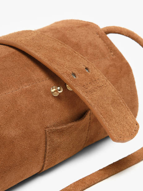 Cross Body Tas S Agnes Rundsleer Met Suède Finish Etrier Bruin agnes EAGV205S ander zicht 7