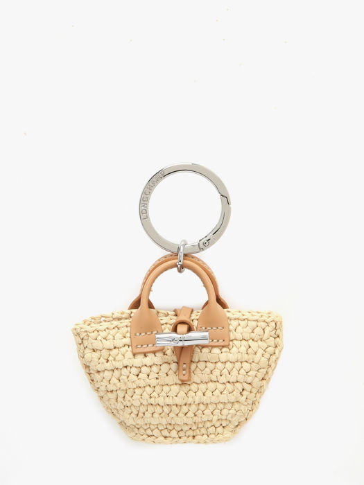 Longchamp Le roseau raphia Sleutelhanger Beige