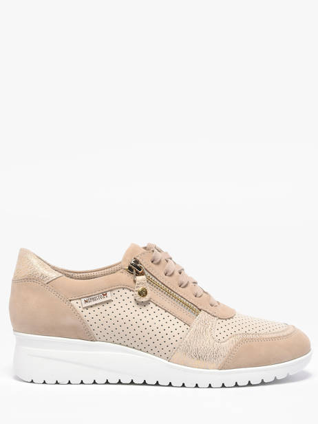 Sneakers Met Platformzool Uit Leder Mephisto Beige women P5149187