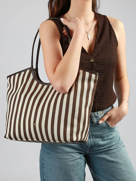 Schoudertas Rayure Nat et nin Bruin rayure RY ander zicht 1