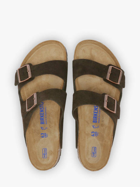 Slippers Arizona Uit Leder Birkenstock Bruin men 951311 ander zicht 3