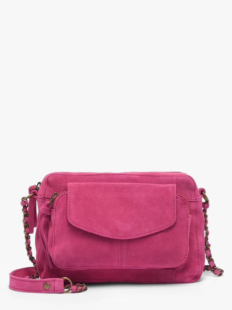 Cross Body Tas Naina Leder Pieces Roze naina 17100639
