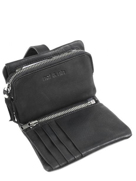 Portefeuille Leder Nat et nin Zwart vintage JOYCE ander zicht 3