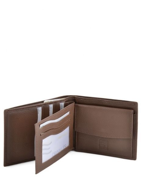 Portefeuille Leder Crinkles Bruin caviar 14023 ander zicht 3