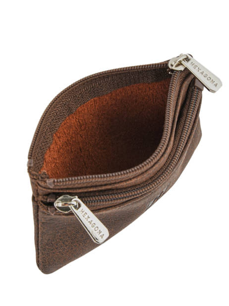 Portemonnee Leder Hexagona Zwart instinct 667292 ander zicht 2