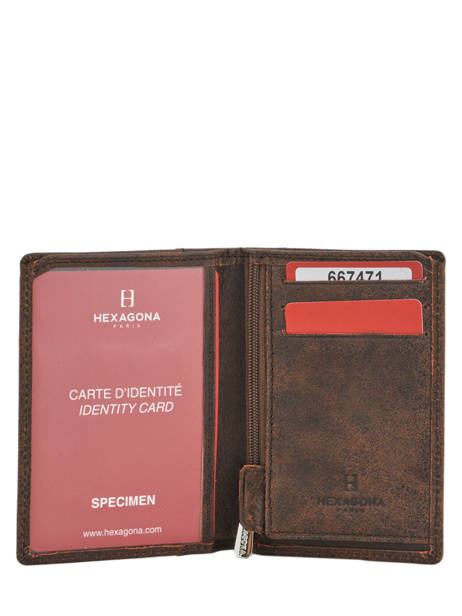 Portefeuille Leder Hexagona Zwart instinct 667471 ander zicht 2