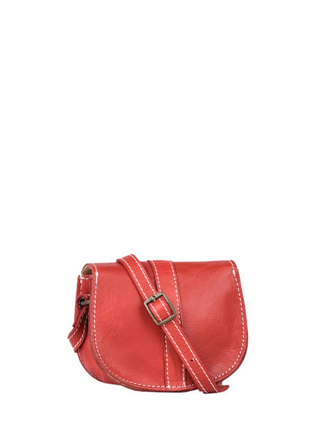 Cross Body Tas Vintage Leder Paul marius Rood vintage MIGNON ander zicht 3