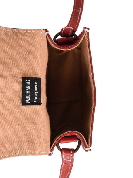 Cross Body Tas Vintage Leder Paul marius Rood vintage MIGNON ander zicht 4