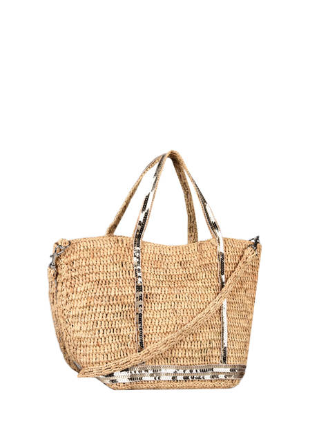 Cross Body Tas Baby Cabas Raffia Pailletten Vanessa bruno Beige cabas raphia 64V40410 ander zicht 3