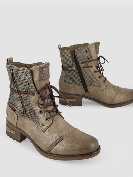 Enkellaarsjes Mustang Beige women 1229510 ander zicht 3